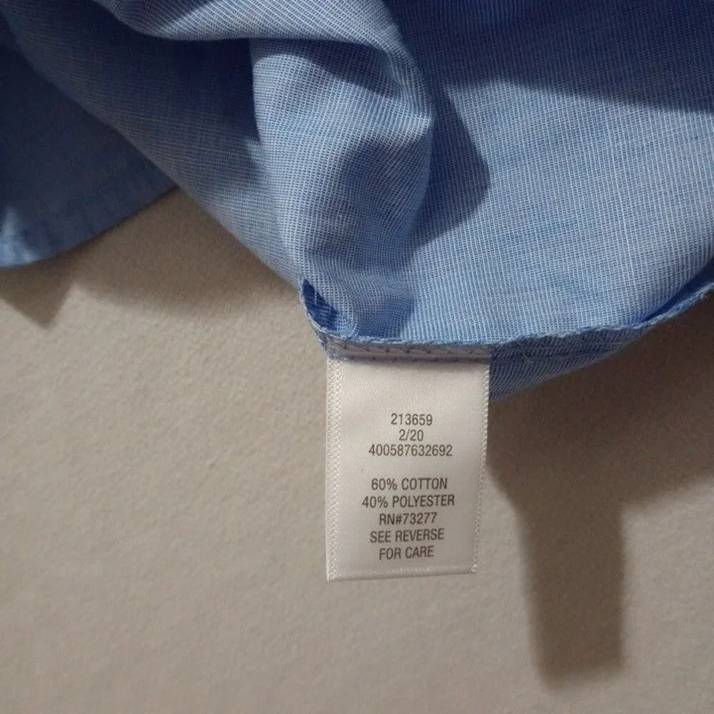 Croft & Barrow Men's Medium Shirt NEW WITH TAGS Easy Care‎ Light Blue Button Up